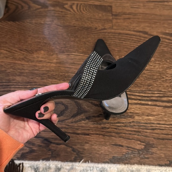 Stuart Weitzman Rhinestone Slide Heels - Picture 3 of 12